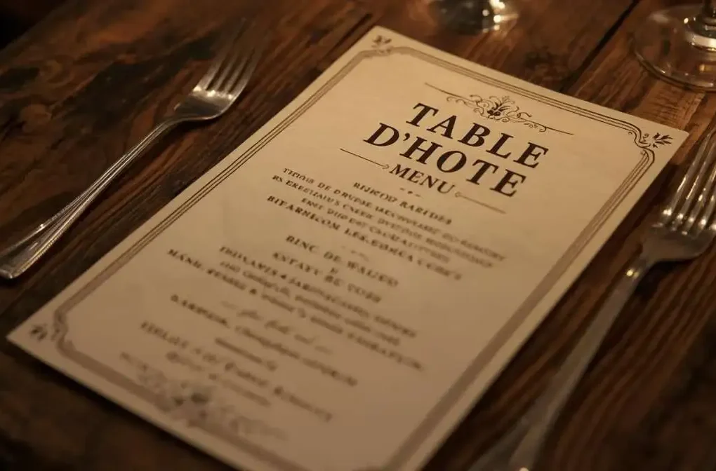Benefits of a Table d’Hote menu with multi course fine dining meal