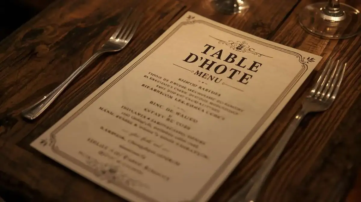 Benefits of a Table d’Hote menu with multi course fine dining meal