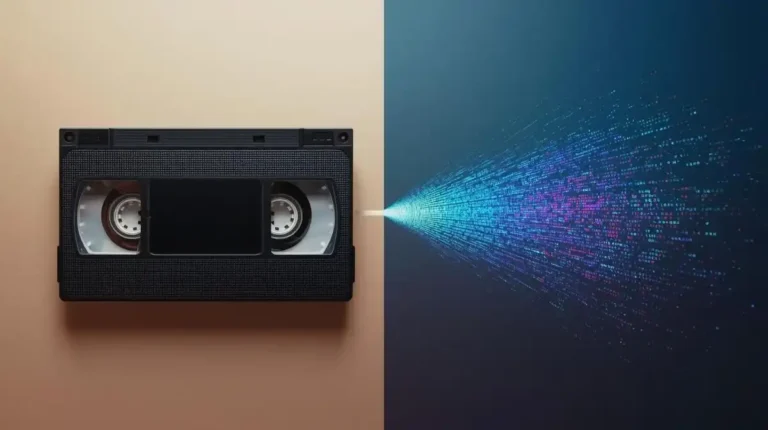 VHS tapes being converted to digital for family reunion memoriesVHS tapes being converted to digital for family reunion memories