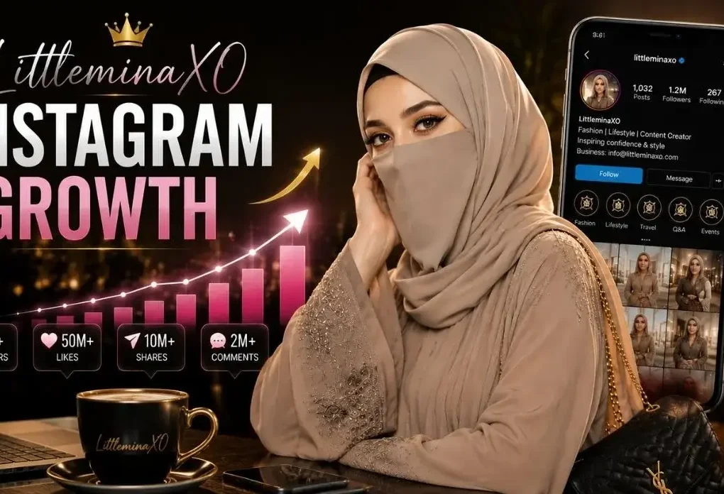 LittleminaXO Instagram growth strategy showing follower growth engagement and social media success