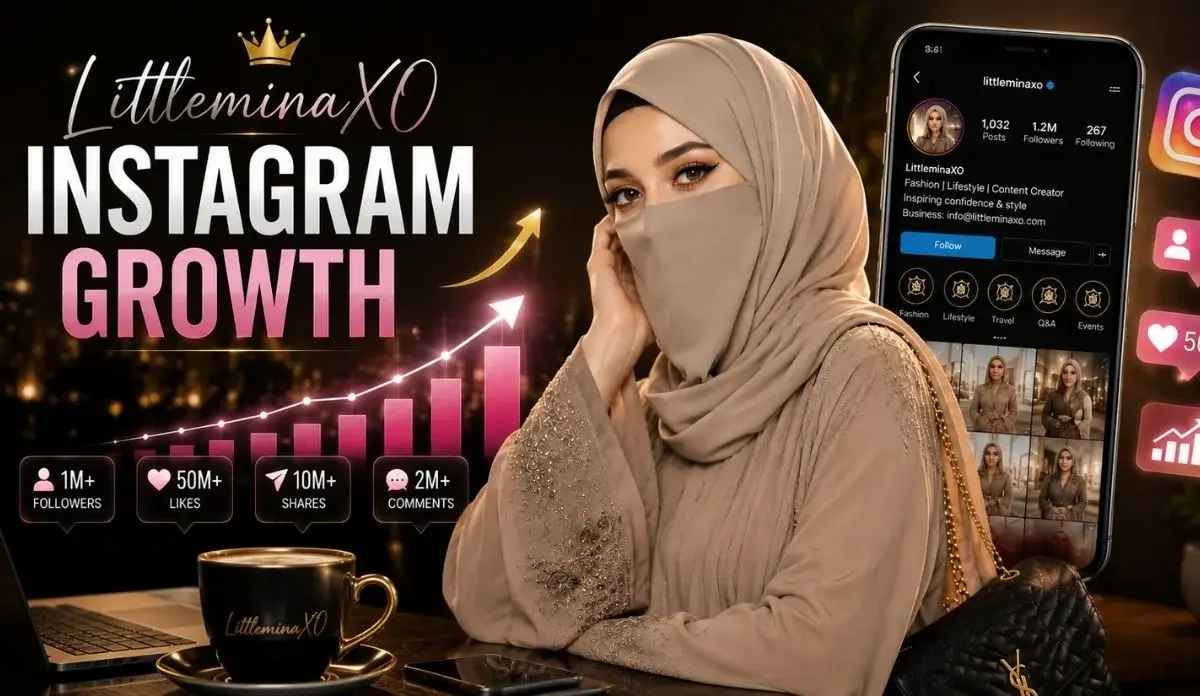 LittleminaXO Instagram growth strategy showing follower growth engagement and social media success